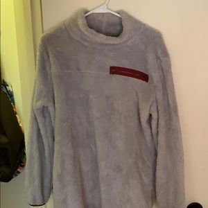 Fuzzy turtleneck sweatshirt